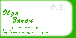 olga baron business card